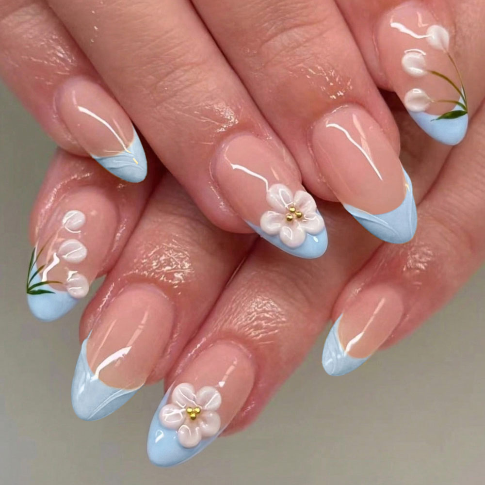 Pressed Flower Art - 30 штук коротких наклеек для ногтей