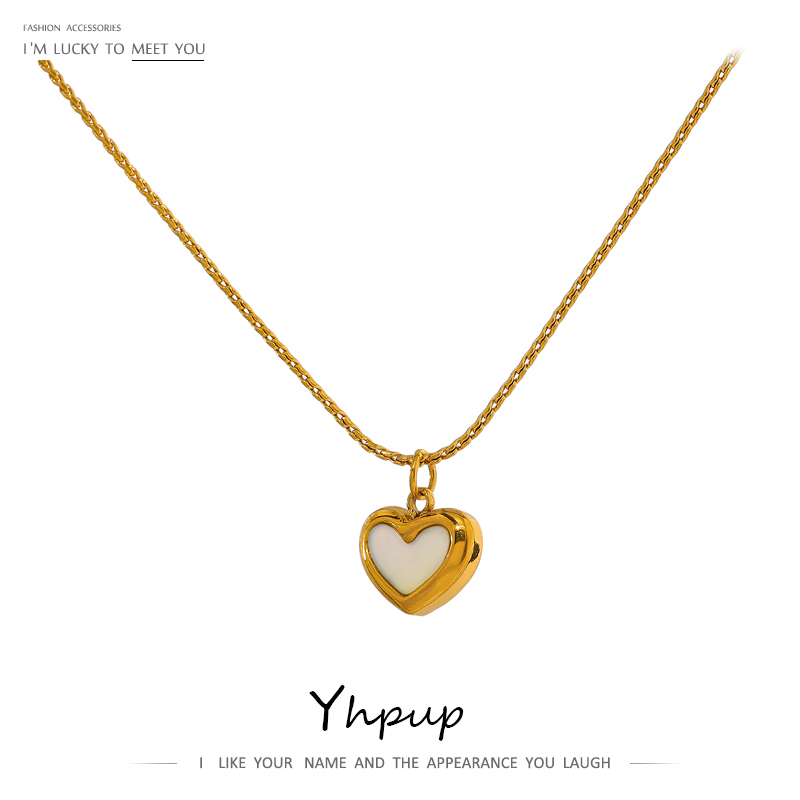 Birth Flower Necklace - Yhpup Милое сердце с подвеской из